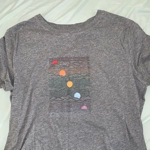 Landscape print short sleeve T-shirt